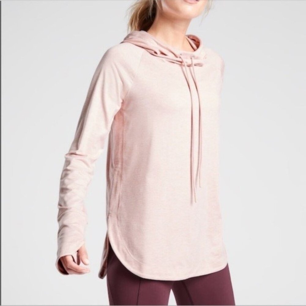 Athleta Uptempo Pullover Hoodie Light Pink Small